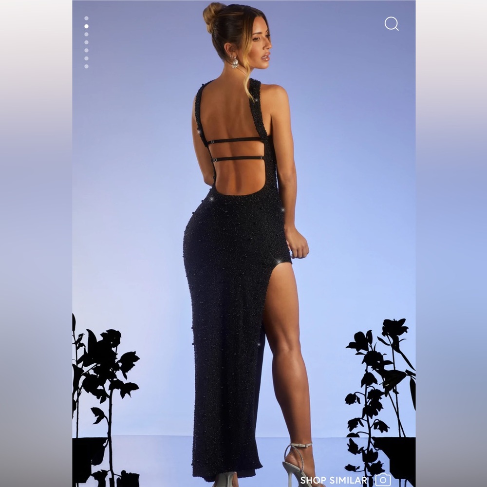 Bandeau Maxi Dress In Black - Picture 6 of 6